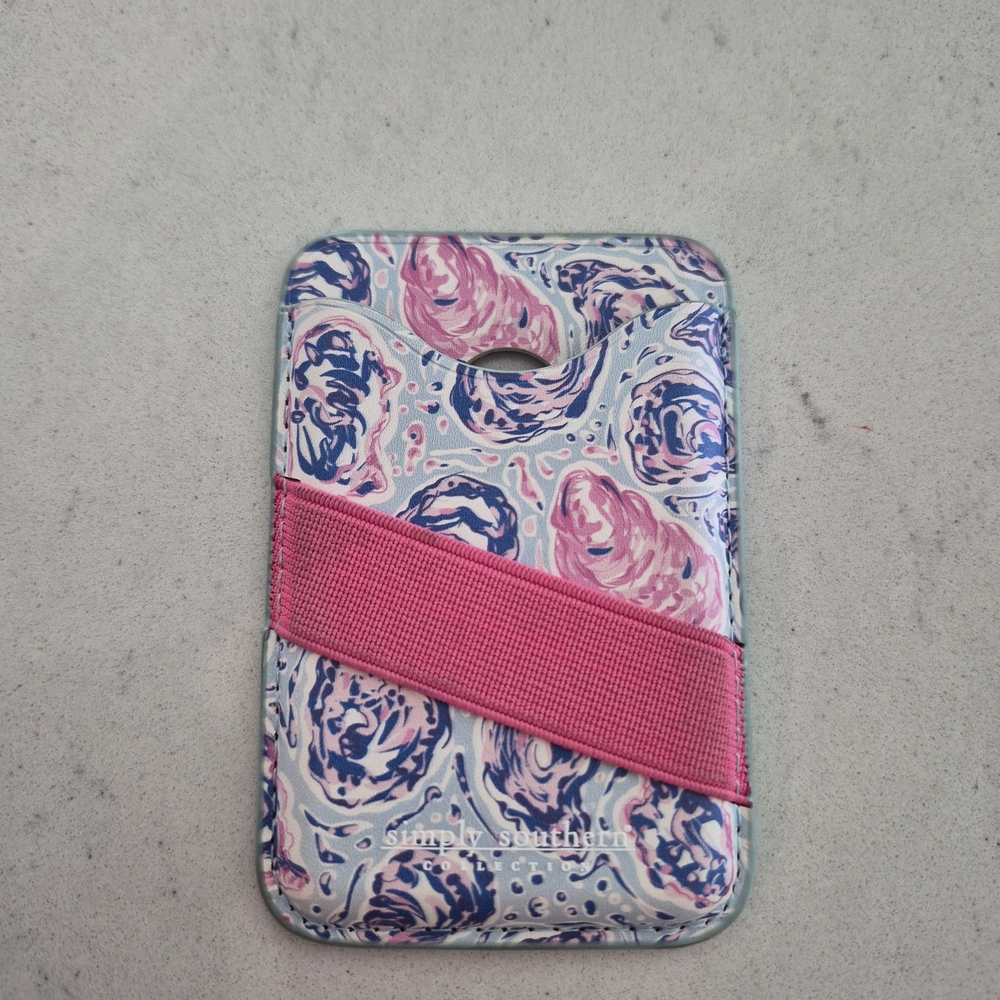 Simply Southern Phone Wallet with Pink and Blue Pattern